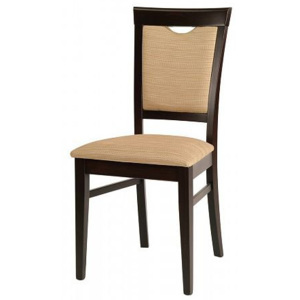 Židle JENNY tmavě hnědá carabu beige 66
