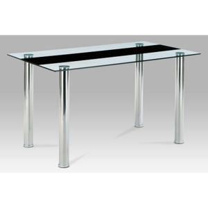 Jídelní stůl 140×80 cm, sklo/chrom, cena za ks