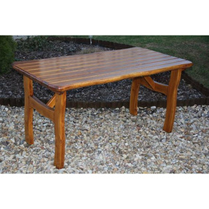 Lorit - bytelný dřevěný zahradní stůl, tloušťka 42 mm