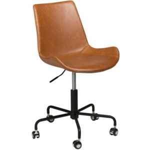 Kancelářská židle DanForm Hype, světle hnědá ekokůže