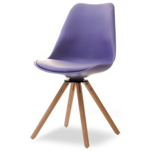 Jídelní židle otočná SILAS OBROT fialová-buk