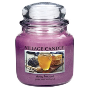 Svíčka ve skleněné dóze Village Candle Med a pačuli, 454 g