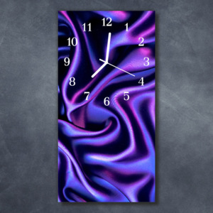 Nástěnné hodiny obrazové na skle - Samet tmavě fialový