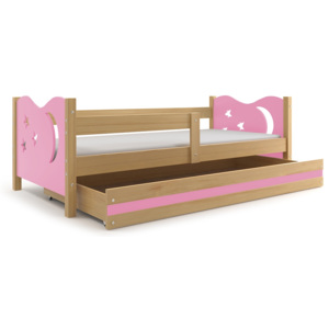 Dětská postel Mikuláš sosna 160x80, 6 barevných variant (Dětská postel Mikuláš sosna 160x80 s úložným prostorem)