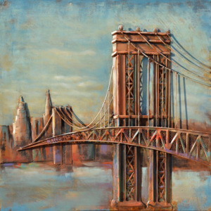 Falc Kovový obraz - Brooklin Bridge, 80x80 cm