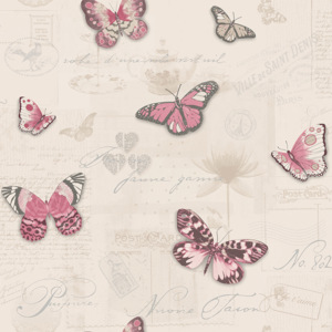 Papírová tapeta Holden Vintage Butterfly 0,53x10,05 m