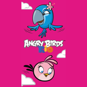 Dětská osuška Angry Birds Pink