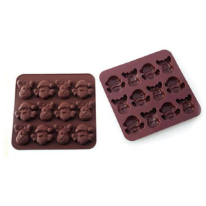 Silikonová forma na čokoládu sob a santa - Silikomart - Silikomart