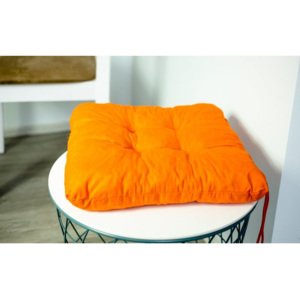 M&K Prošívaný sedák oranžový - 40x40cm