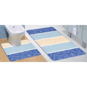 Koupelnové předložky 60x50, 60x100 modrý orion