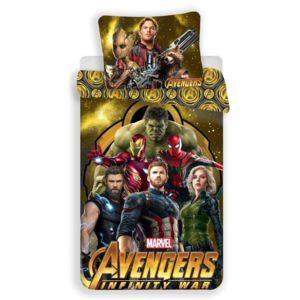 Jerry Fabrics, bavlněné povlečení Avengers Infinity War, 140 x 200, 90 x 70cm