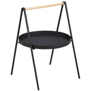 Černý odkládací stolek Actona Ecktisch Round