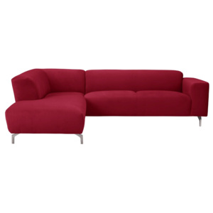 Červená rohová pohovka Windsor & Co Sofas Orion, levý roh