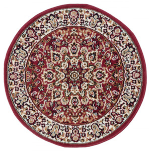 Kusový koberec PP Lord červený kruh, Velikosti 130x130cm