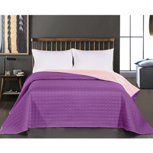 DecoKing Oboustranný přehoz na postel - Salice fialový/světle fialový 220x240cm