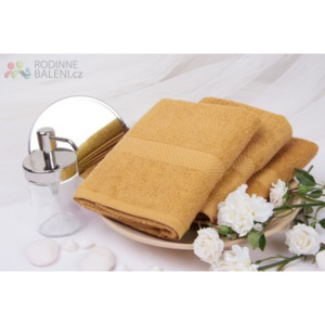 XPOSE ® Froté ručník VERONA - horčicová 50x90 cm