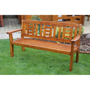 Gold - designová dřevěná zahradní lavice pro 3 osoby