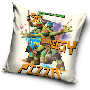 Polštářek Želvy Ninja Say Cheesy Pizza