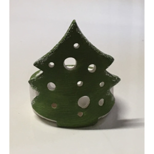 Keramika Andreas® Vánoční svícen se stromkem Varianta: Zelená