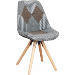 Designová stolička, látka patchwork, PEPITO TYP 10