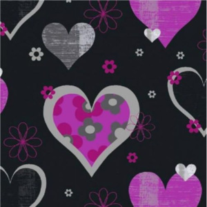 Tapeta na zeď - Arthouse Happy Hearts Happy Hearts Black/Pink