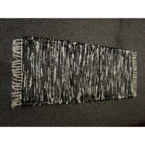 Ručně tkaný koberec 50 x 120 cm béžový + černý melír