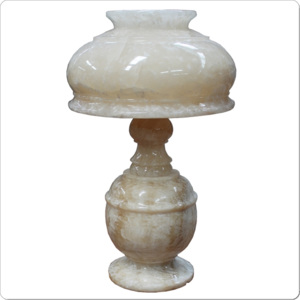 Luxusní stolní lampa z onyxu mramoru se stínítkem PLT14, luxusní stolní lampy onyx
