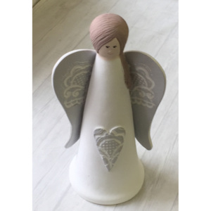 Keramika Andreas® Anděl s keramickými křídly Varianta: Bílá