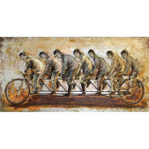 Falc Kovový obraz - Cirkusanti, 140x70 cm