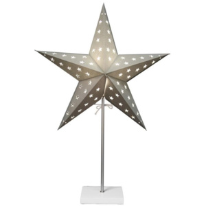Star trading Hvězda na podstavci STAR 67 cm šedá