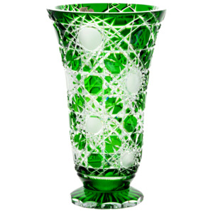 Váza Flake, barva zelená, výška 305 mm