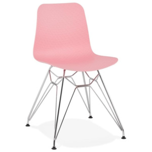 Vivo Designová židle FILADELFIA růžová/chrom