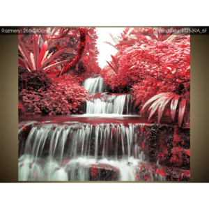 Fototapeta Vodopád v červené přírodě 268x240cm FT2539A_6F