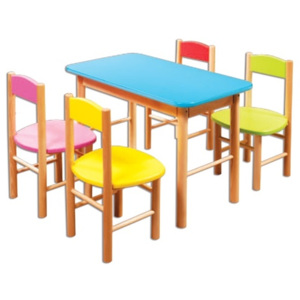 Drewmax Dětská barevná židlička AD251 růžová