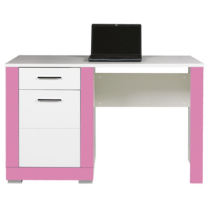 Dětský psací stůl Twin - bílá/růžová