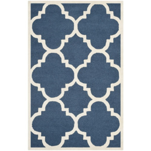 Vlněný koberec Clark Blue, 91x152 cm