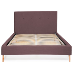 Fialová postel Vivonita Kent Linen, 200 x 140 cm