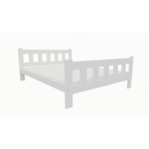 Dřevěná postel KV014 90x200 borovice masiv bílá