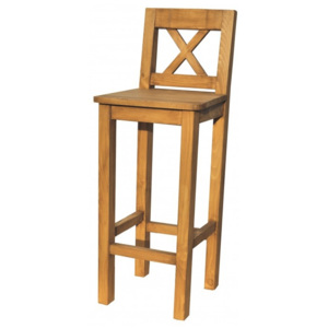 Barová židle masiv SIL 23 - K03 bílá borovice