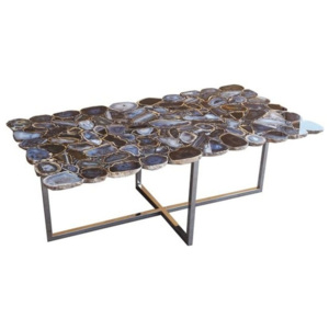 Konferenční stůl z nerezové oceli a kamenné desky Kare Design, 110 x 60 cm
