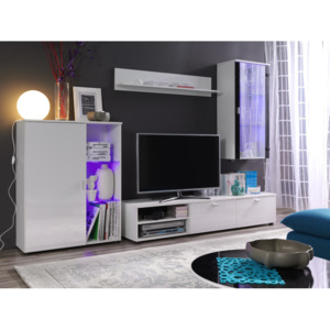 Elegantní obývací stěna LOCO 1 BARVA LED OSVĚTLENÍ: RGB +890Kč