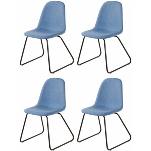 Sada 4 modrých jídelních židlí Støraa Colombo