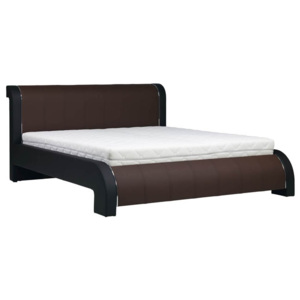 Čalouněná postel NAOMI s roštem - hnědá - 160 x 200 cm