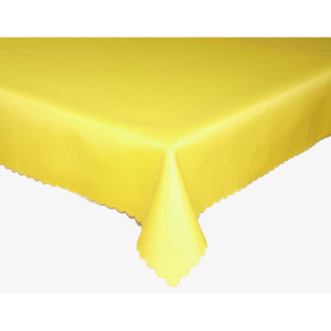 Forbyt, Ubrus s nešpinivou úpravou, Jednobarevný Deštík, žlutý pr.120 cm