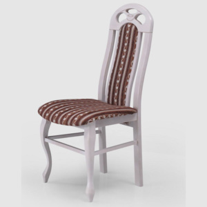 Židle Darina borovice bílá/hnědá vzor