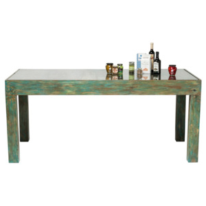 Zelený jídelní stůl s deskou z mangového dřeva Kare Design Surprise, 180 x 90 cm
