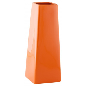 Váza Quadro Cone oranžová 10x27