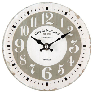 HODINY NÁSTĚNNÉ SKLENĚNÉ CHEF LE NORMAND 17 CM (Clayre & Eef)
