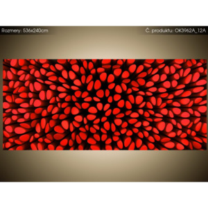 Samolepící fólie Červené sloupky 3D 536x240cm OK3962A_12A