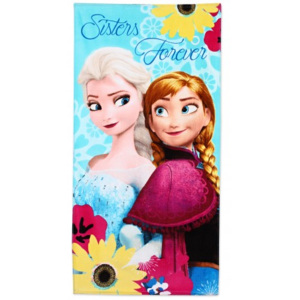 Bavlněná plážová osuška Ledové království - Frozen - Sisters forever - Anna & Elsa